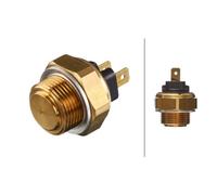 HELLA 6ZT 007 800-031 Interrupteur de température, ventilateur de radiateur - 12V - 2pôle - Fiche plate - vissé - Relais à courant de travail