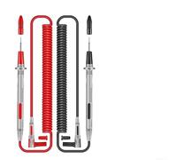 Sonde de test à ressort pour multimètre numérique, 20 A 1000 V en polyuréthane avec couvercle en caoutchouc, convient pour PT2009/PT2010, paire rouge/noir (PT2010)