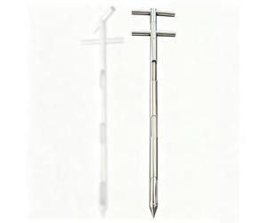 Sonde d'échantillonnage de grain à double tube rotative avec poignée en T en acier inoxydable pour silo d'alimentation agricole, test de qualité par lots, Ø 19 mm, 1 m