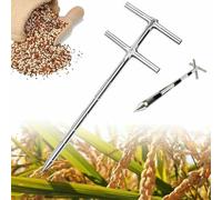 Sonde d'échantillonnage de grain - Pointe pointue pour pénétration de matériaux denses, double tube pour analyse de couche stratifiée