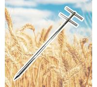 Sonde d'échantillonnage de Grains, en Acier Inoxydable 304, sonde de Sol avec poignée rotative Double Couche, kit d'échantillonnage à 3 Zones pour blé, poudres et granulés, 1,5 m de Long, 1,