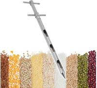 Sonde d'échantillonnage de grains en acier inoxydable, conception à trois zones for une efficacité efficace des grains/poudres/aliments/engrais dans la transformation aliments(Dia-38mm(1 1/2"),1.8m)