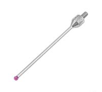 Sonde d'indicateur à cadran en acier avec filetage M2,5 pour micromètre, pointe de tige d'extension pour instruments de mesure, argenté (M2,5 x D2 x L40/1)