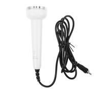 Sonde Faciale Ultrasonique Câble, Acier Inoxydable, Blanc | Yeux et Sérums, Lissage du Grain, Usage Maison, Séance Soin, Surface Lisse