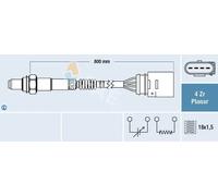 Sonde lambda 77203 FAE pour AUDI VW PORSCHE