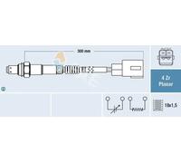Sonde lambda 77454 FAE pour PEUGEOT TOYOTA DAIHATSU CITROËN
