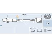 Sonde lambda 77586 FAE pour FIAT LANCIA ALFA ROMEO