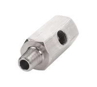 Sonde Lambda Capteur D'oxygène O2 Connecteur De Capteur De Pression D'huile Femelle 1/8" NPT M12 M10 M14 1/8NPT 1/4NPT Trous Latéraux Adaptateur En T Pour Jauge Conduite D'alimentation(M10x1.5)