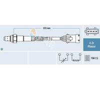 Sonde lambda chauffé 77283 FAE pour CITROËN PEUGEOT RENAULT FIAT LANCIA