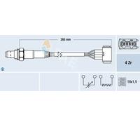 FAE Sonde lambda 77389 pour PORSCHE