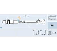 Sonde lambda chauffé 77433 FAE pour CITROËN PEUGEOT MINI