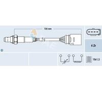 Sonde lambda devant le catalyseur Sonde de régulation 77139 FAE pour SEAT VW