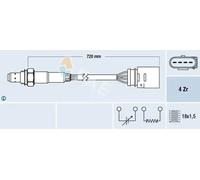 Sonde lambda devant le catalyseur Sonde de régulation 77139 FAE pour SEAT VW