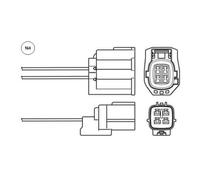 Sonde Lambda NTK 5 Fils 530 mm Pour Mazda 5 2.0 1.8 MZR 3 95845