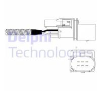 Delphi Sonde lambda ES11015-12B1 – à seuil chauffée avant catalyseur 340 mm pour Audi/Skoda/VW