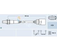 Sonde lambda Sonde de régulation 77138 FAE pour AUDI SKODA VW