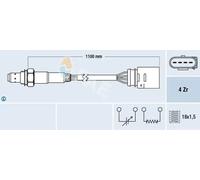 Sonde lambda Sonde de régulation 77140 FAE pour AUDI VW SKODA