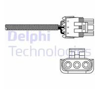 Sonde lambda Sonde-doigt ES10969-12B1 DELPHI pour RENAULT LAGUNA I SAFRANE II