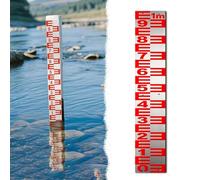 Sonde Niveau Eau Puit Indicateur de Niveau D'eau Acier Inoxydable 304 | Outil Mesure Du Niveau D'eau Conception Réfléchissante Citernes, Rivières, Cours D'eau(W10cm(4"),H8m(26.2ft))