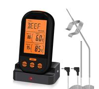 Sonde Numerique Cuisson Viande Thermometre Grand Lcd Retro-Eclairage Alimentaire Grill Avec Minuterie Mode Pour Fumeur Cuisine Four Bbqlk