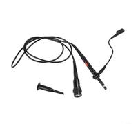 Sonde oscilloscope d'atténuation commutable X1/X10. Comprend un connecteur BNC, une pince crocodile et un kit d'accessoires. Câble de 110 cm. Compatible avec les scopes numériques et portatifs.