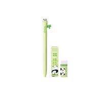 Sonde Porte-mines Chats et Chiens en Caoutchouc Côté Appuyez sur le Noyau Pen-Panda Grass Green 1 Set