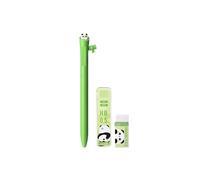 Sonde Porte-mines Chats et Chiens en Caoutchouc Côté Appuyez sur le Noyau Pen-Panda Vert Foncé 1 Set