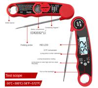Sonde pour four de cuisine alimentaire,télécommande numérique sans fil,minuterie de viande,température,réglage manuel,barbecue,gril,Tp700 - Type red