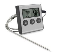 Sonde pour four de cuisine alimentaire,télécommande numérique sans fil,minuterie de viande,température,réglage manuel,barbecue,gril,Tp700 - Type Argent