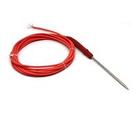 Sonde Pt100 à piquer alimentaire double - SAPS51502-3M - Inox 316 L Ø 5 mm - Longueur utile 150 mm - 2×Pt100 Classe A 3 fils - Câble silicone 3 m - -50/+250 °C - PROSENSOR - Fabricant français