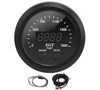 Sonde Température Egt,Egt,Compteur De Température Des Gaz D'Échappement,Jauge De Température Des Gaz D'Échappement De Voiture 2-1/16In 52Mm Ultra Mince 0-1800℉ Led Rouge Universelle Avec Teur
