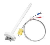 Sonde thermocouple de type K avec tube en céramique, mesure à haute température jusqu'à 1300 °C, longueur réglable (200 mm/215 mm/250 mm/300 mm), blindage tressé en acier inoxydable (200 mm)
