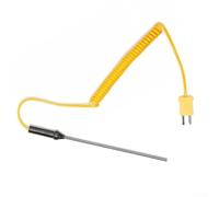 Sonde thermocouple de type K, capteur de température en acier inoxydable avec diamètre de 3 mm et longueur d'aiguille de 100 à 300 mm pour mesures alimentaires et huiles industrielles à réponse rapide