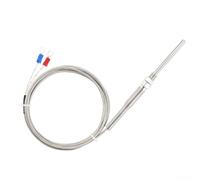 Sonde thermocouple de type K en acier inoxydable 1 m/2 m/4 m pour capteur de réponse rapide pour systèmes de chauffage, machines en plastique, contrôle d'automatisation de chaudière (1 m)