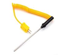 Sonde thermocouple de type K pour aliments, liquides et gels - Pointe d'aiguille en acier inoxydable, 3 mm de diamètre, options de longueur de 100 à 500 mm, fil de 0,2 m, (300)