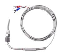 Sonde thermocouple EGT de type K pour sonde de température des gaz d'échappement de moteur, 1250 °C maximum, sonde en acier inoxydable avec isolation en fibre de verre, 1/8" pour NPT (1 m)