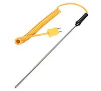Sonde thermocouple en acier inoxydable de 10/30 cm - Plage de température de 0 à 600 °C
