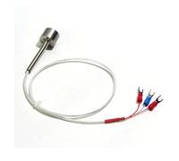 Sonde thermocouple étanche de type K mise à la terre, 1 capteur température d'adsorption magnétique forte PT100 avec fil blindé plaqué argent à trois conducteurs 0~350 ℃(Cable Length 1m)