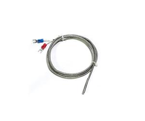 Sonde thermocouple étanche de type K mise à la terre, PT100/type PT1000/régulateur température 4 x 30 mm, résistance thermique -50~450 °C avec 0,5 m/1 m/2 m/3 mètres/5 m/10 m(K Type,Cable length 2M)