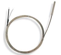 Sonde thermocouple J - Capteur de température classe 1 CEI 60584 - Gaine inox 316L Ø 3/4/5 mm - Câble soie de verre 2 m - Température max +400 °C - PROSENSOR