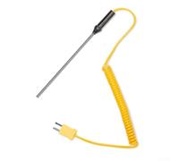 Sonde thermocouple type K avec pointe d'aiguille en acier inoxydable, diamètre 3 mm, options de longueur 100-500 mm, fil de 1,2 m, pour aliments, liquides et gels compatible avec (300)