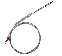 Keenso - Thermocouple de type K, filetage M8, sonde capteur de température, fil 0-400 ℃, argenté, vis, 5 mm, 1 m
