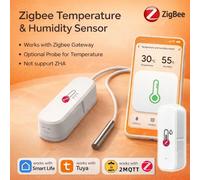 Sonde Zigbee, capteur de température et d'humidité, détecteur TUYA Smart Life 2MQTT, thermomètre et hygromètre pour aquarium, cave à vin, congélateur No Air Tem(TUYA)