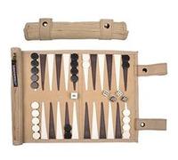 Sondergut Roll-up Suede Backgammon Game Cream G