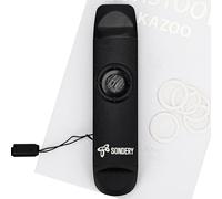 Sondery Kazoo professionnel en métal à double tête avec 5 membranes pour guitare, ukulélé, violon et plus encore, noir