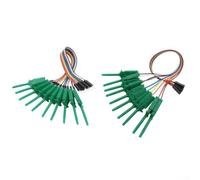 Sondes de câble d'analyseur logique de 20 cm, 20 clips de crochet à broches pour des tests durables et fiables (vert)