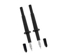 Sondes électriques 2 divisions 4mm PVC verni, noir | Équipement de mesure de précision supplémentaire pour connexion d'équipement, substance PVC, entretien électronique