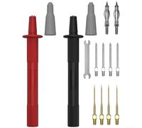 Sondes multimètre avec connecteurs banane de 4 mm, pointes interchangeables de 1 mm et 2 mm, catégorie III 1000 V CAT IV 600 V, indice de sécurité, poignée ergonomique pour tests électriques (30063D)