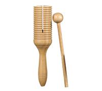 Sondeur de corbeau à percussion, instrument de Guiro en bois, jouet musical à haut-parleur unique, conception lisse et confortable, soutien du rythme d'apprentissage engageant, équipement de jouet mus