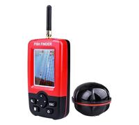 Sondeur de pêche sans Fil Alerte Détecteur Poissons Échosondeur sous-Marin Portable(Red)